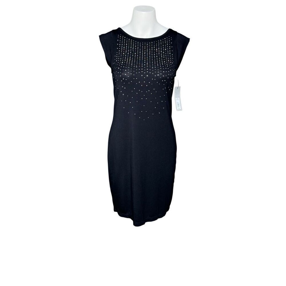 Apt 9 NWT black gold studded short sleeve t-shirt dress size XS